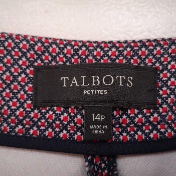 Talbots Heritage Petites Ladies Size 14P Navy & Red Pants - Picture 3 of 12